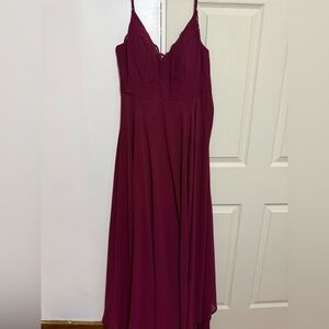 Fashion Nova Burgundy Evening Maxi Gown